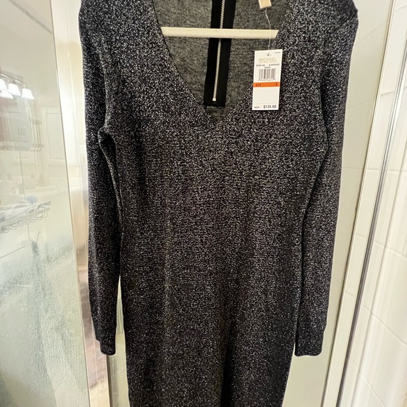 Michael Kors: shimmering black and silver bodycon dress - Picture 4 of 5